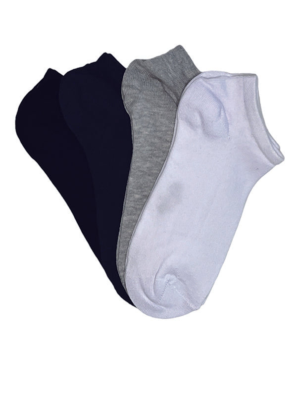 Multicolored Plain Cotton Socks