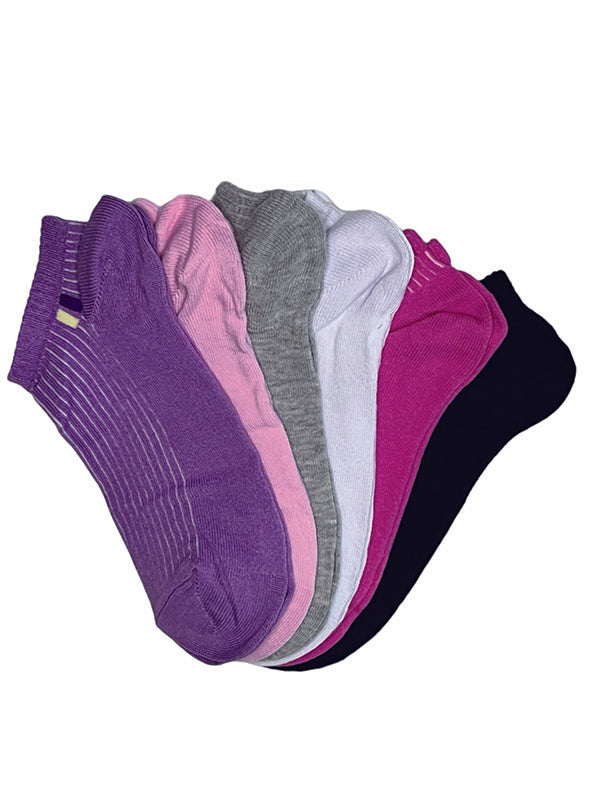 Stylish Multicolored Cotton Plain Socks