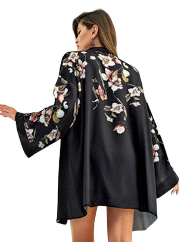 : Floral Satin Sleepwear Robe
