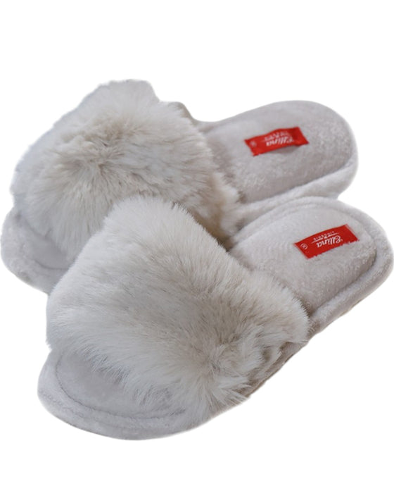 Cozy Open-Toe Winter Slippers