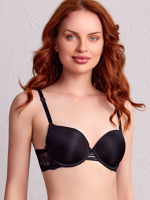 Comaba Women Stripes Striped Massage Lace Trim Unlined Lace Up Detail Bras  AS1 40E: Buy Online at Best Price in UAE 