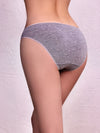 feeling the confines by wearing plain mid waist cotton panty